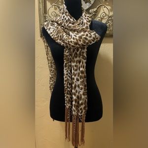 Multi Colored Scarf With Bead Details